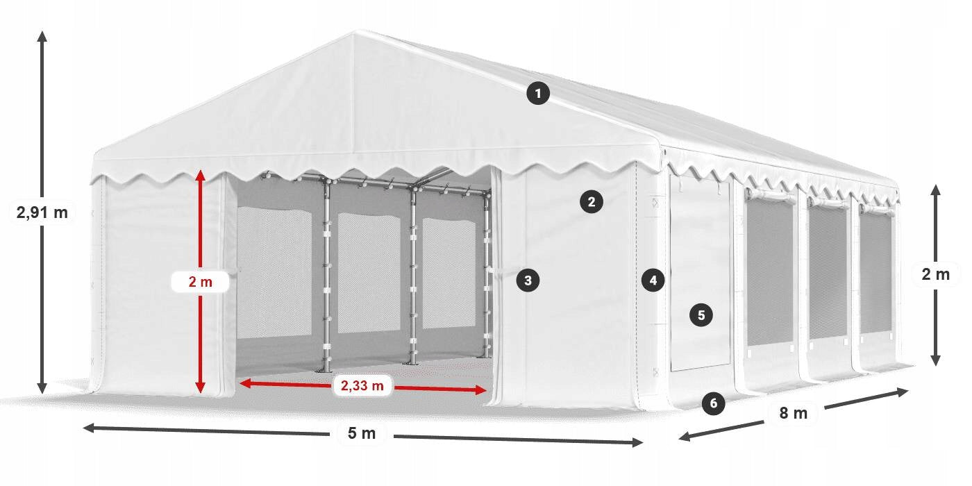 Tent 5x8 Party Warehouse DAS 240 S Manufacturer Das Company