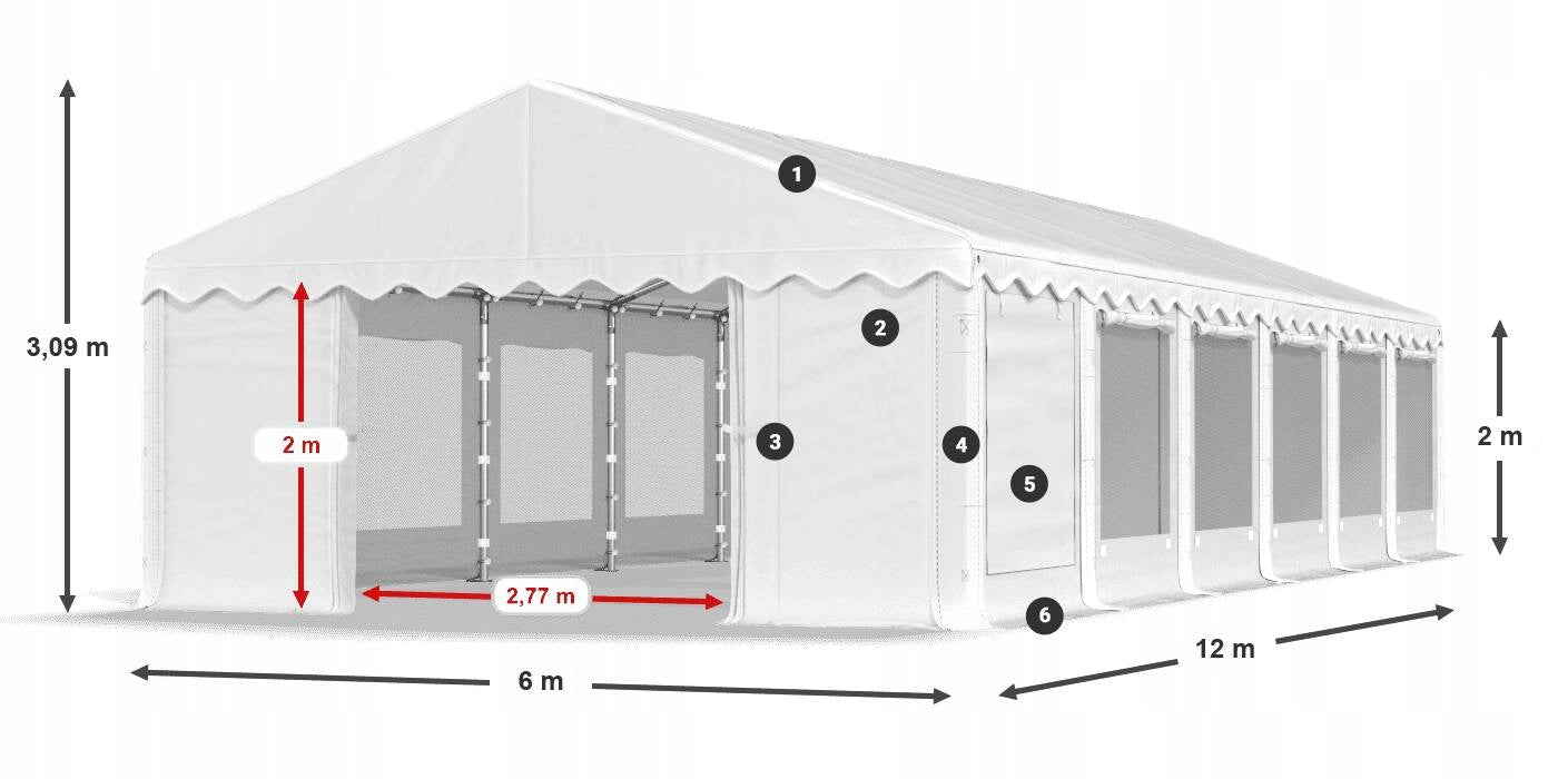 Tent 6x12 Party Warehouse DAS 240 S Manufacturer Das Company