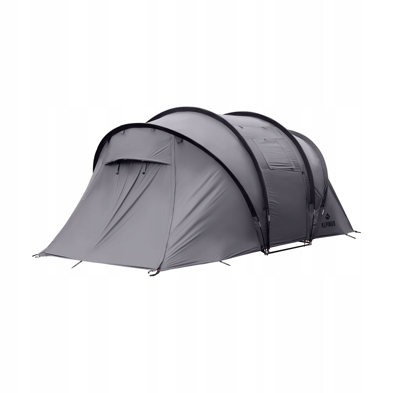 Tent Alpinus Gandia grey 4-person with vestibule, Waterproof, large