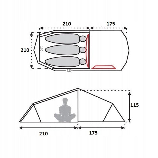 Tent CORSICA III COMPACT 2.0 / 5.1 kg Kind travel