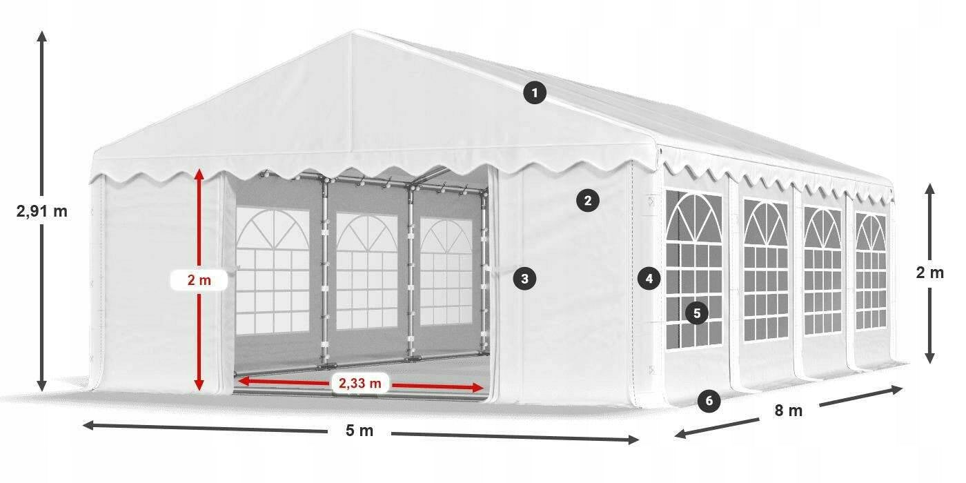 Tent Commercial Pavilion 5x8m Summer DAS 240 SF Type tent