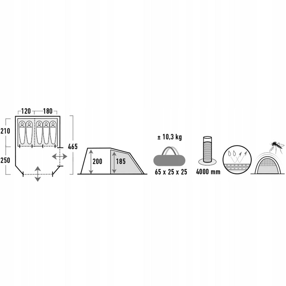 Tent High Peak Ancona 5.0 10249 N/A Kind family