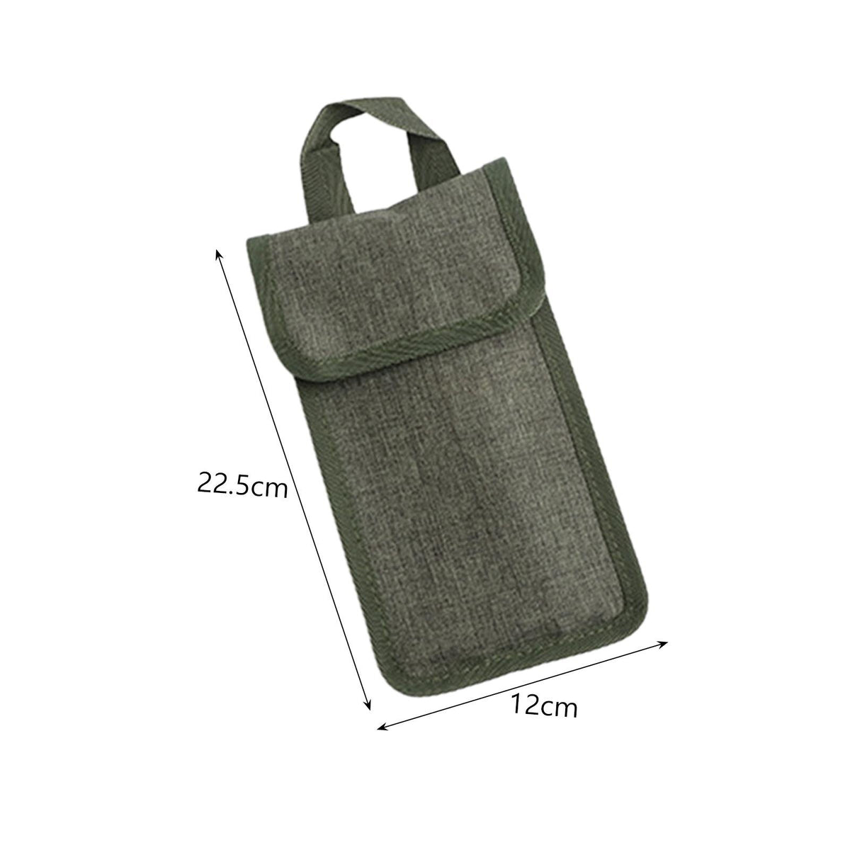 Tent Peg Storage Pouch Portable Zipper Tent Pole Holder Green 20cm Packaging status original