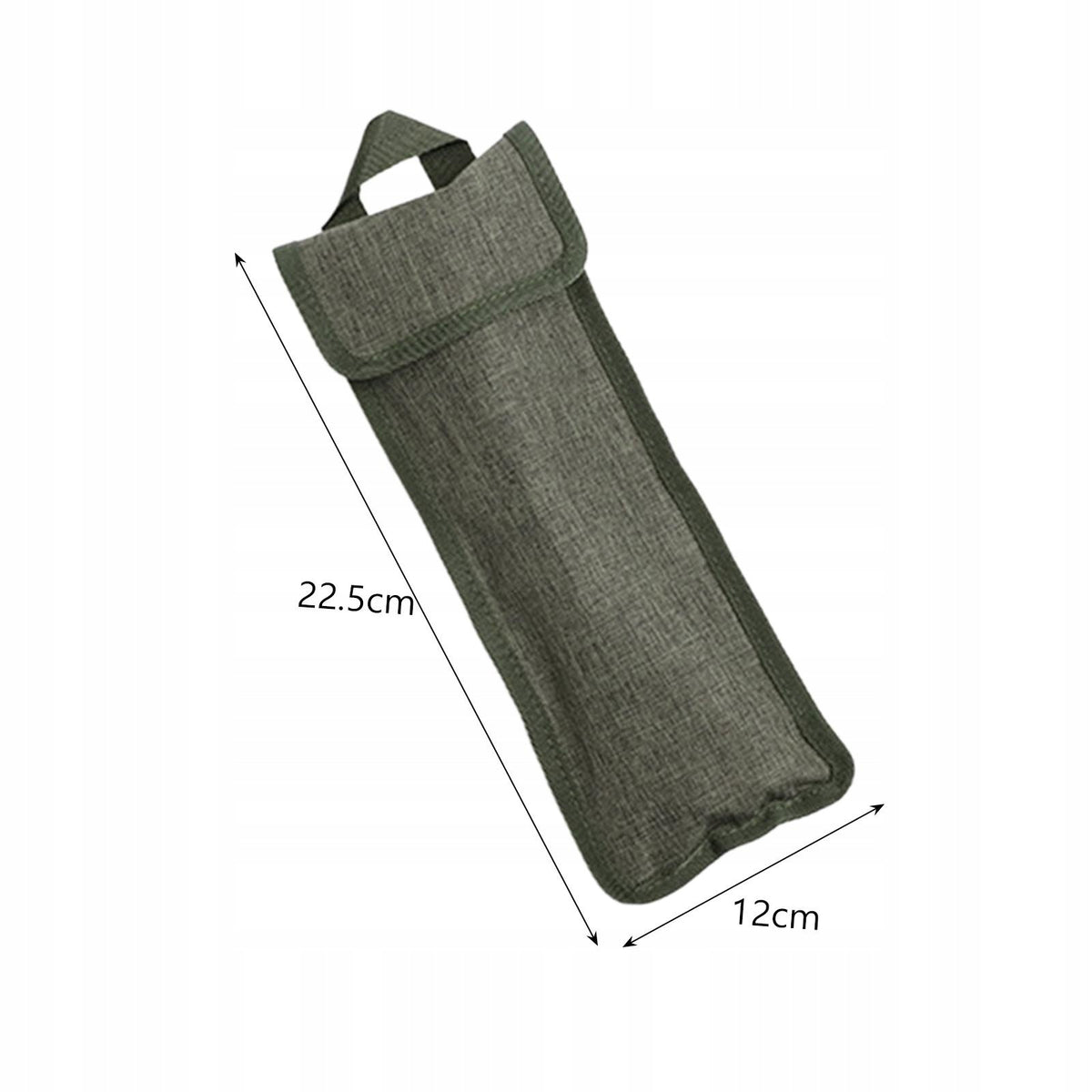 Tent Peg Storage Pouch Portable Zipper Tent Pole Holder Green 30cm Packaging status original