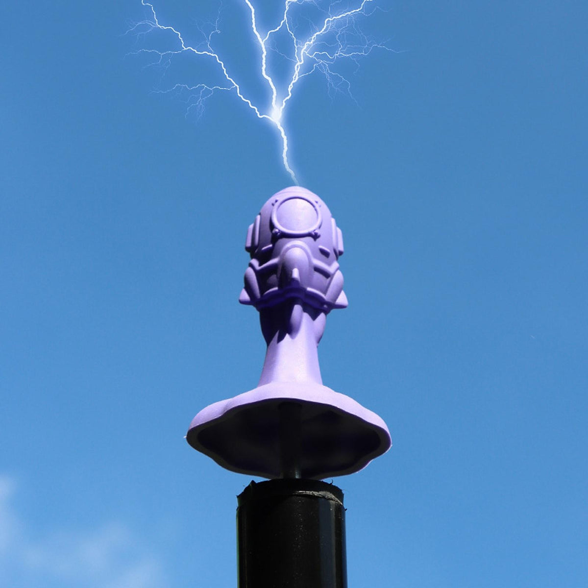 Tent Pole Lightning Protection Cap Protective for Fishing Hiking Purple