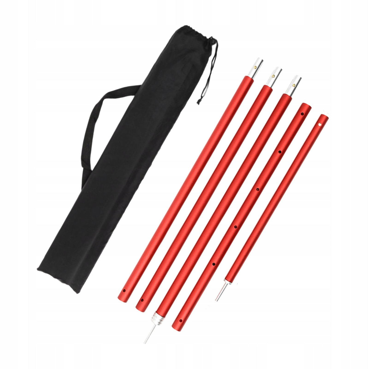 Tent Poles, Lightweight Support Rods Awning Rod Holder Awning Frame Red