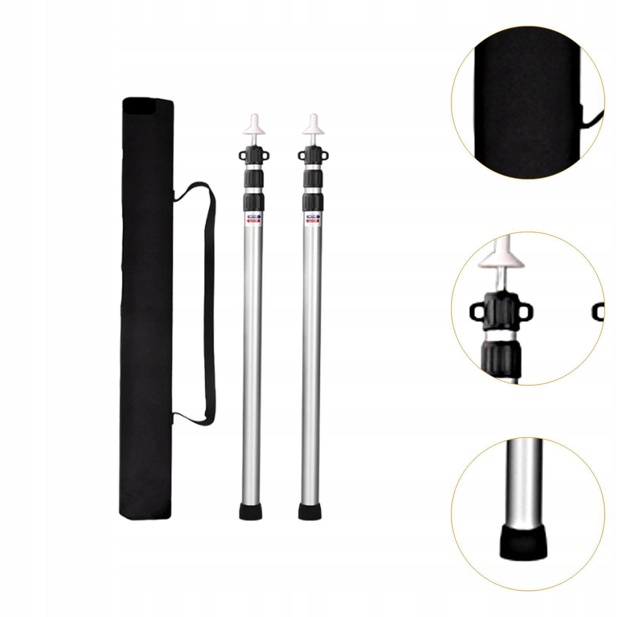 Tent Poles for Tarp Awning Poles Heavy Duty Replacement Tent Rods silver 3m Packaging status original