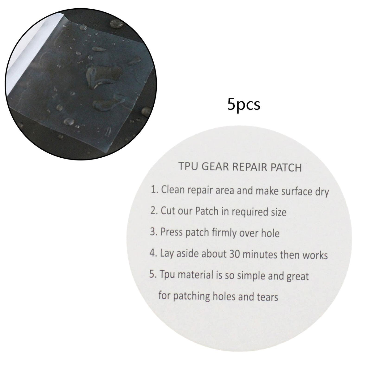 Tent Repair Patch Portable Pool Repair Patches for Camping 6cm only 5pcs