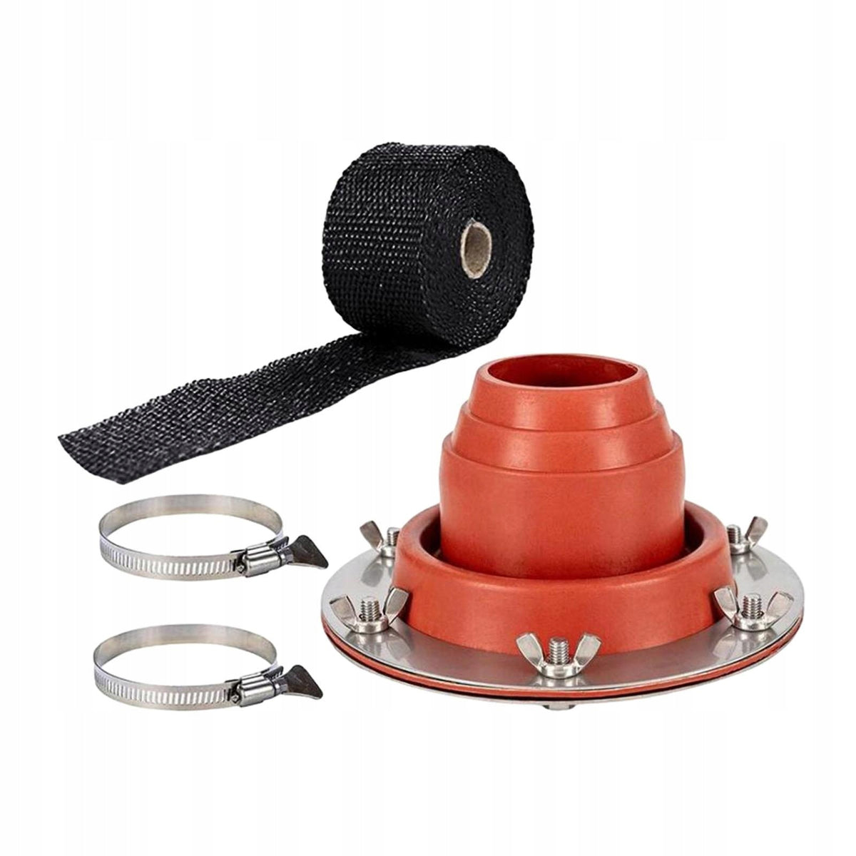 Tent Roof Stove Jack Fireproof Protection Rings for Bell Tent Wood Orange