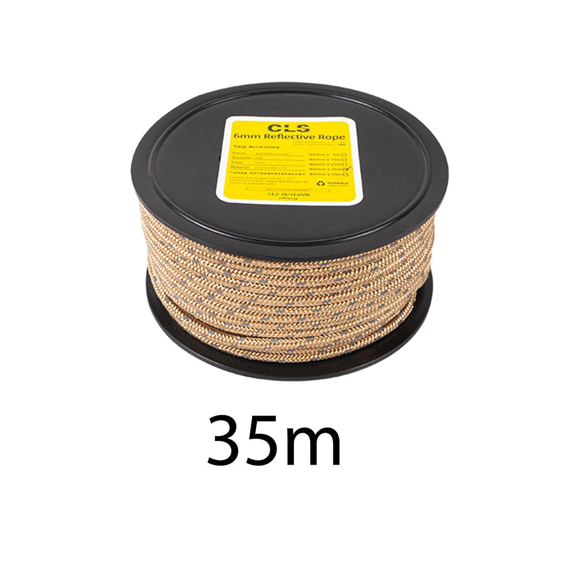 Tent Rope Solid Braid Towing Lines Reflective Tent Cords Guylines Guy 35m Manufacturer code 02266045673