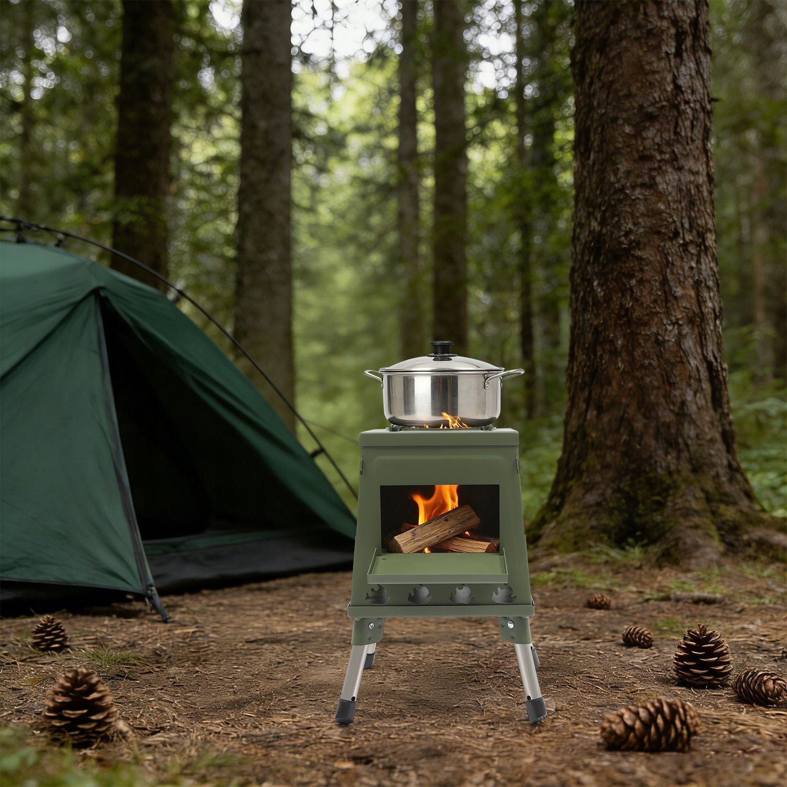 Tent Stove Green Portable Wood Oven for Camping,Outdoor,Tent Heating Manufacturer code Tent Stove Green