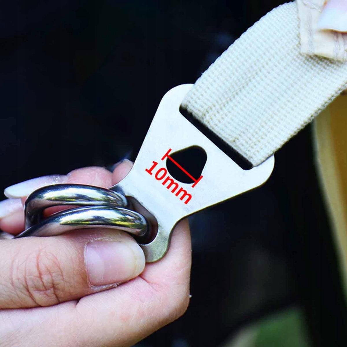 Tent Wind Rope Buckle Stainless Steel Anti Slip Camping Tent guyline Cord Packaging status original