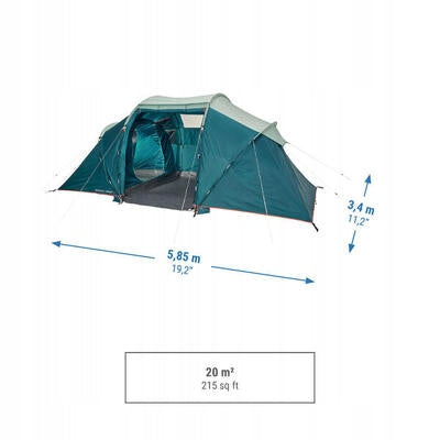 Tent camping Arpenaz 4.2 4-person 2 bedrooms Brand Quechua