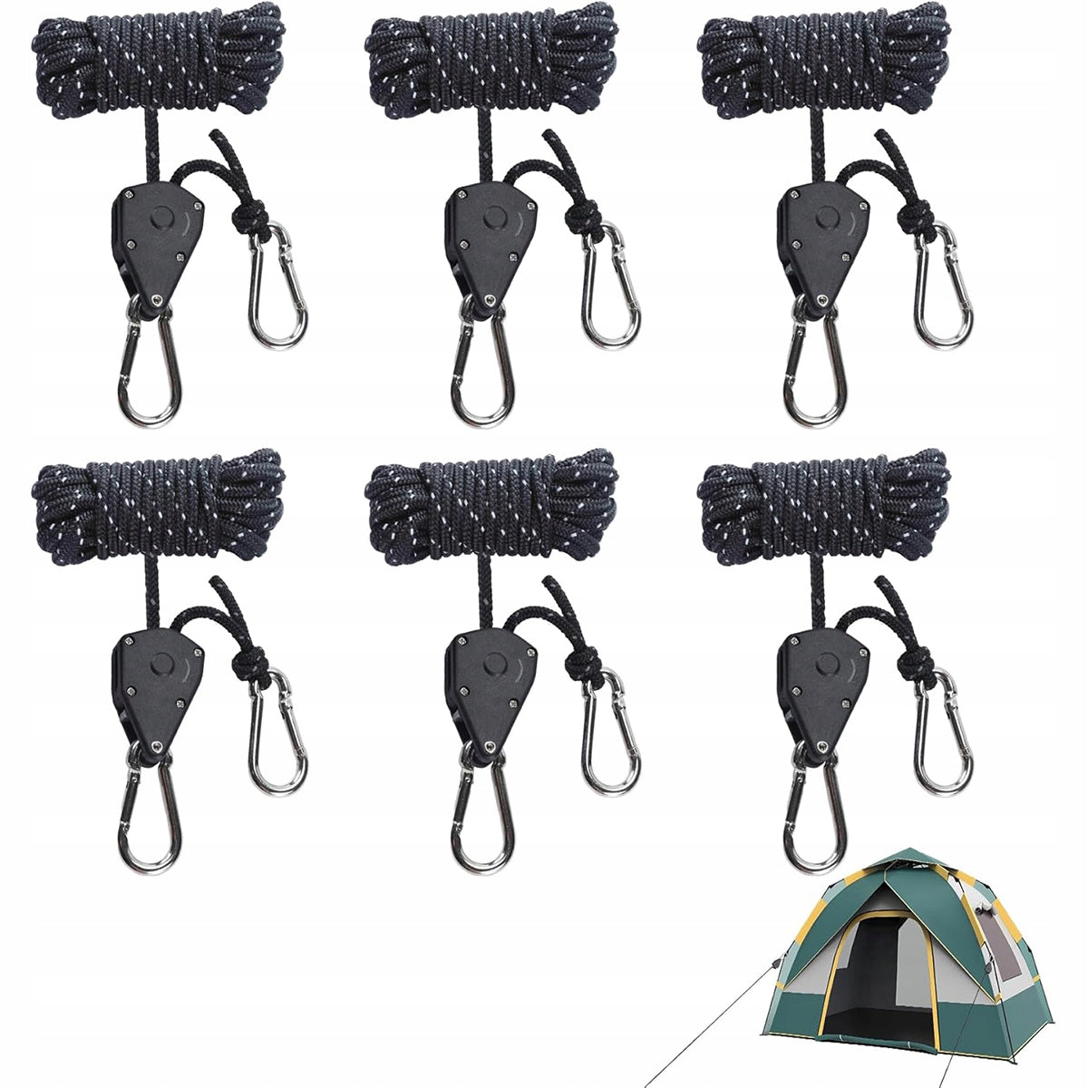 Tent pulls reflective cords with tensioner 6 pcs 4m Manufacturer code 4059635522070