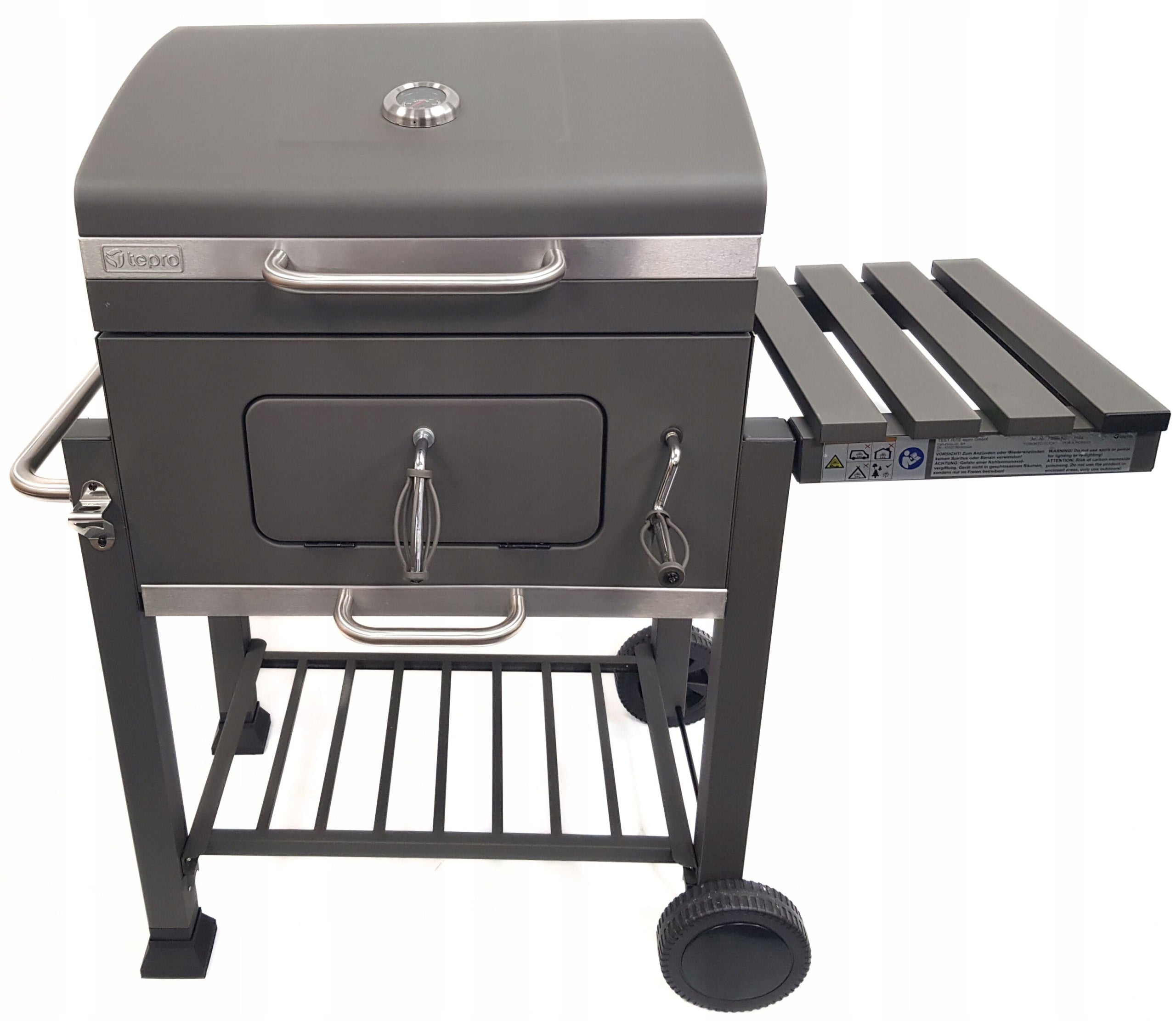 Tepro Toronto Click Charcoal Grill Wheels Cover Anthracite Steel 115x107cm