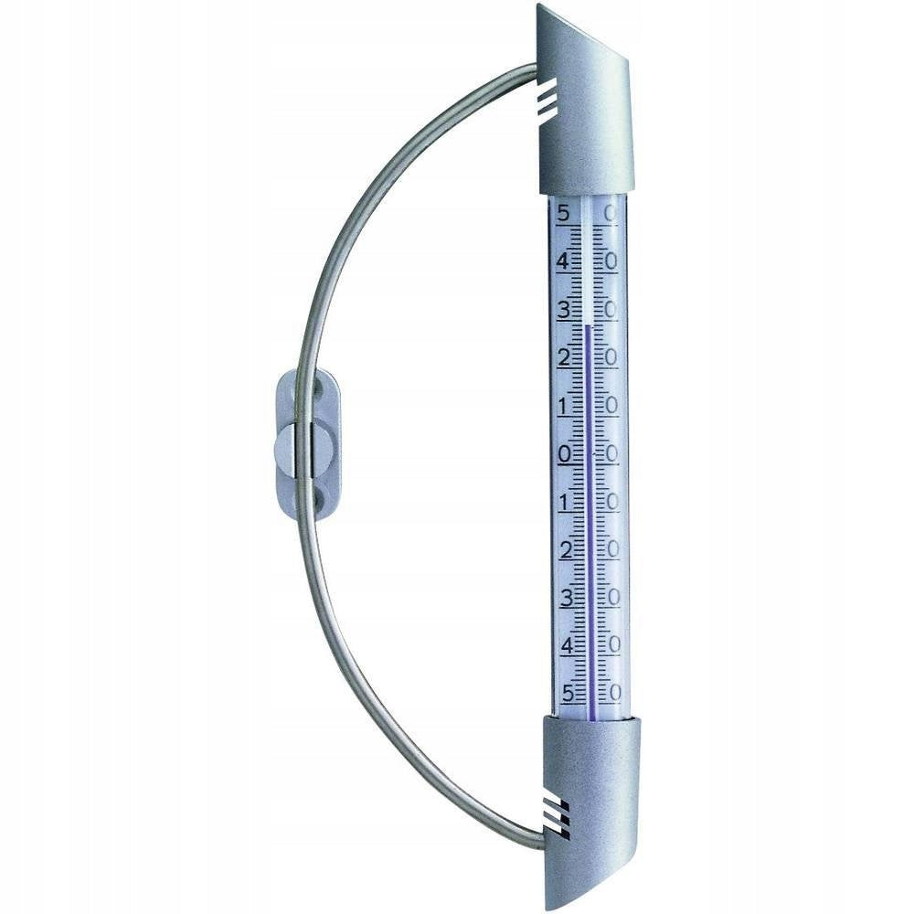 Analoges Fensterthermometer mit Edelstahlhalterung ORBIS TFA 14.6015 