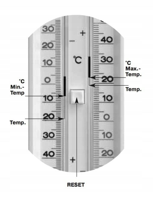 Analoges Maximum-Minimum-Thermometer TFA 10.3014.14, grau 