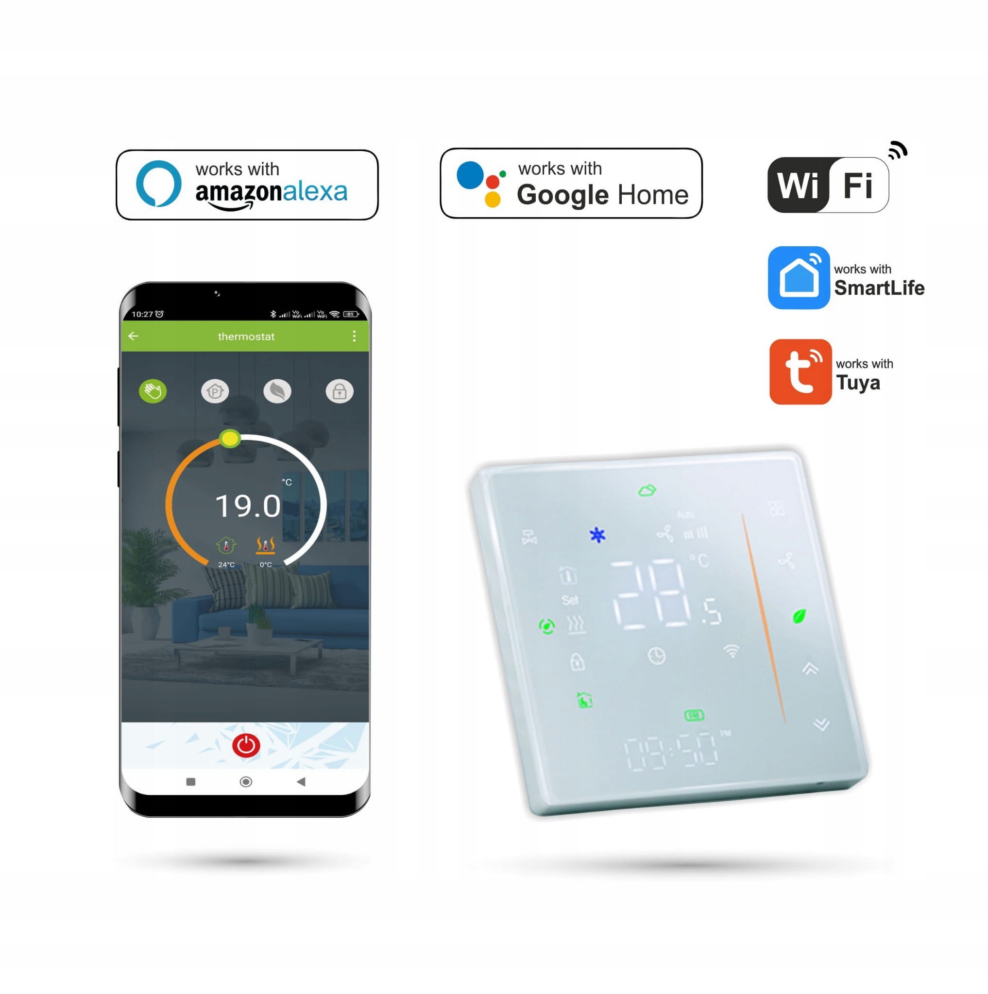 Tuya 16A WiFi-Thermostat – elektrische Heizung 