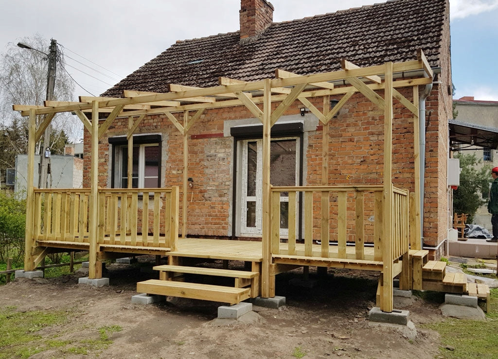 Terrace 12m2 for mobile home, Dutch cottage, English, camping, house, Type other