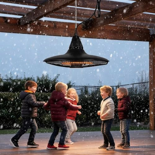 Terrace Heater 1500W Infrared, IP34, Black