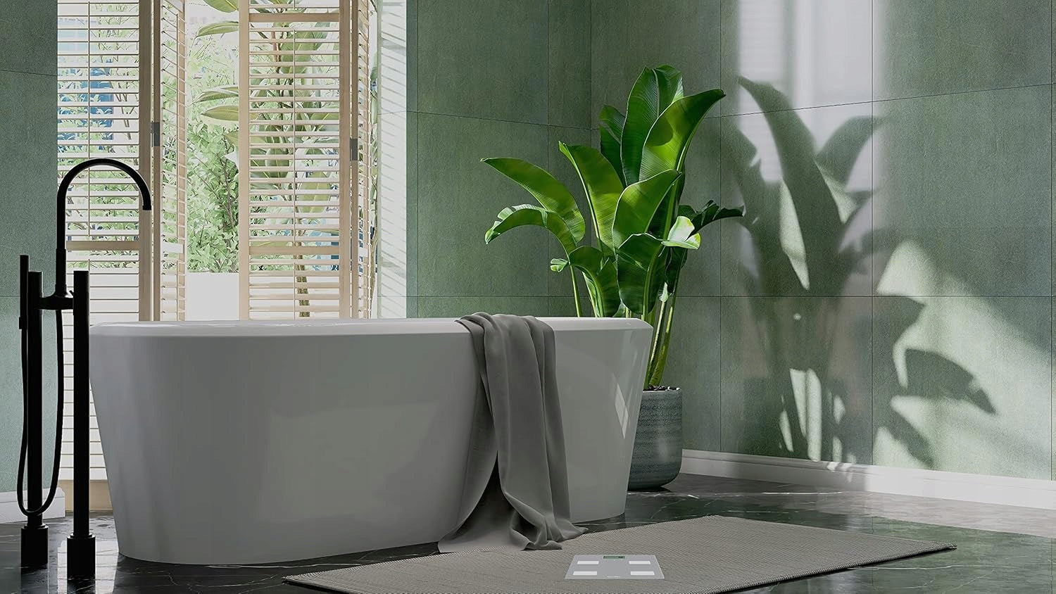 Terraillon Regular Fit Bathroom Scale Platform material glass