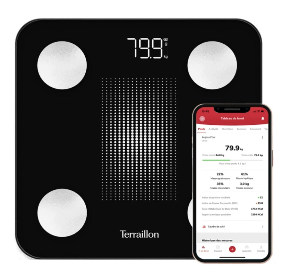Terraillon Weight Connect bathroom scale bluetooth apple health google fit