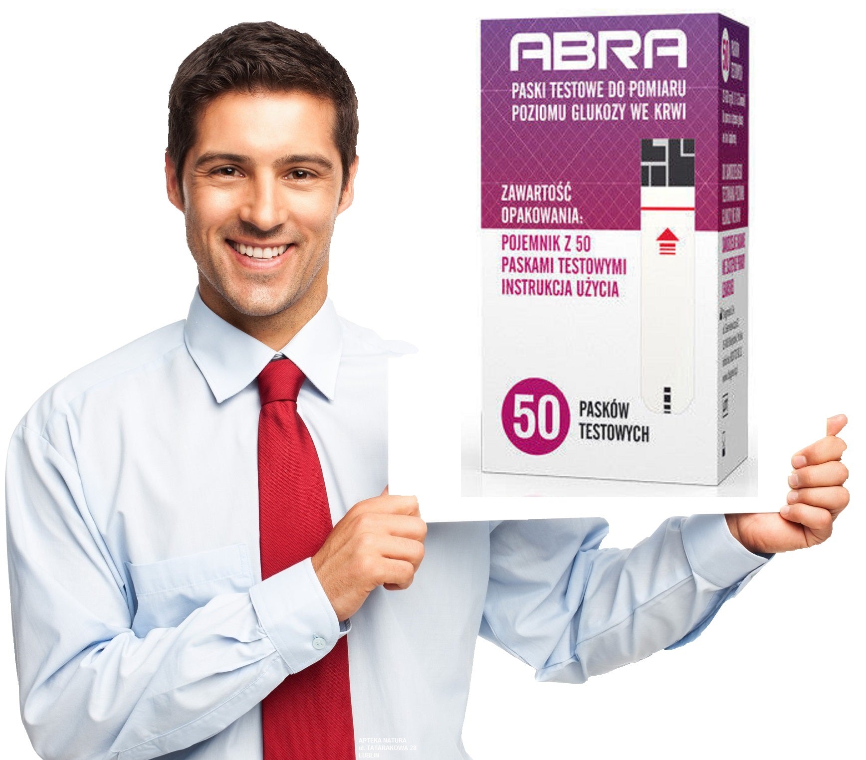 Test strips for glucose meter ABRA ==> 2 X 50 pieces - Measurement of glucose sugar Medical device yes