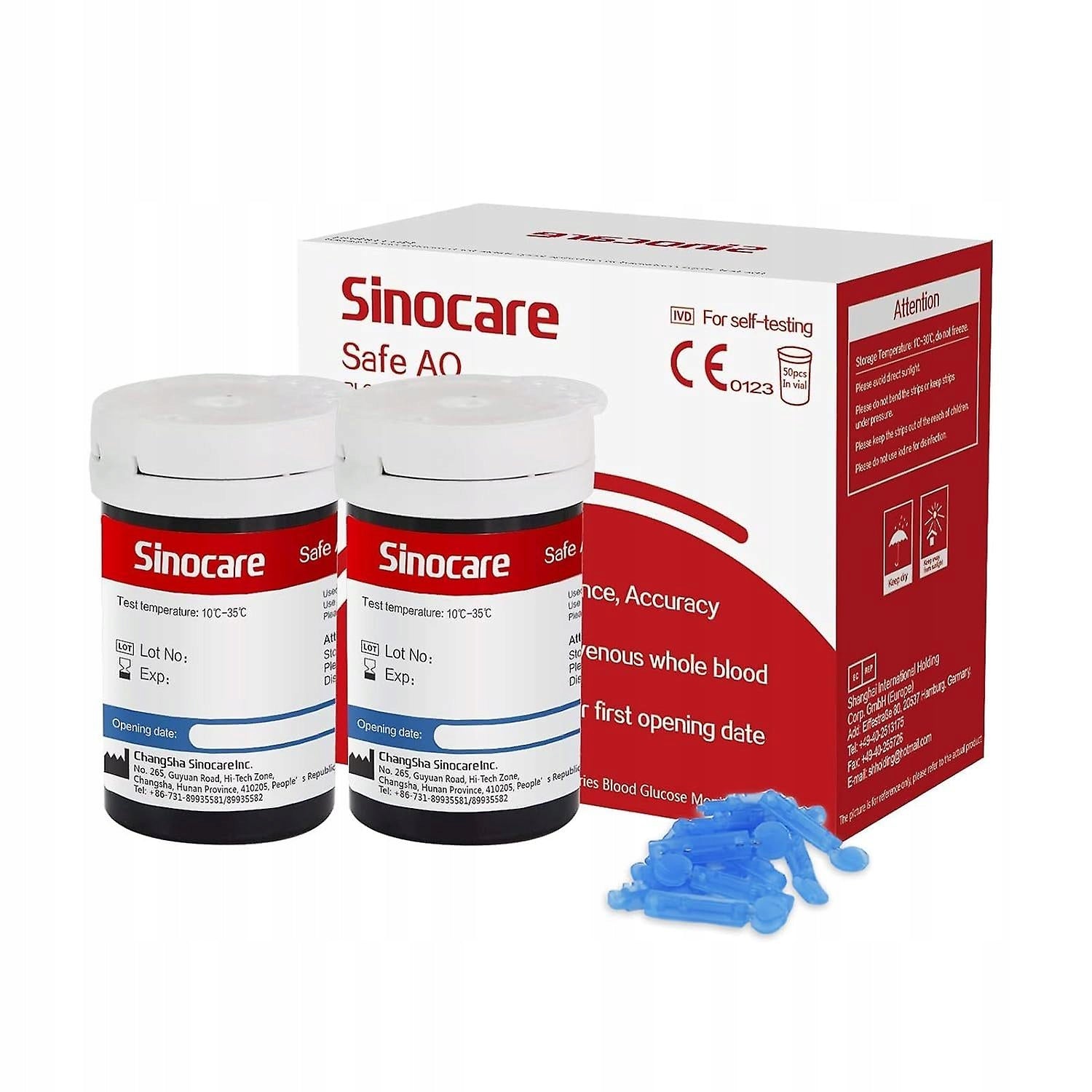 Test strips for glucose meter Sinocare Safe AQ Glucose monitor 50pcs