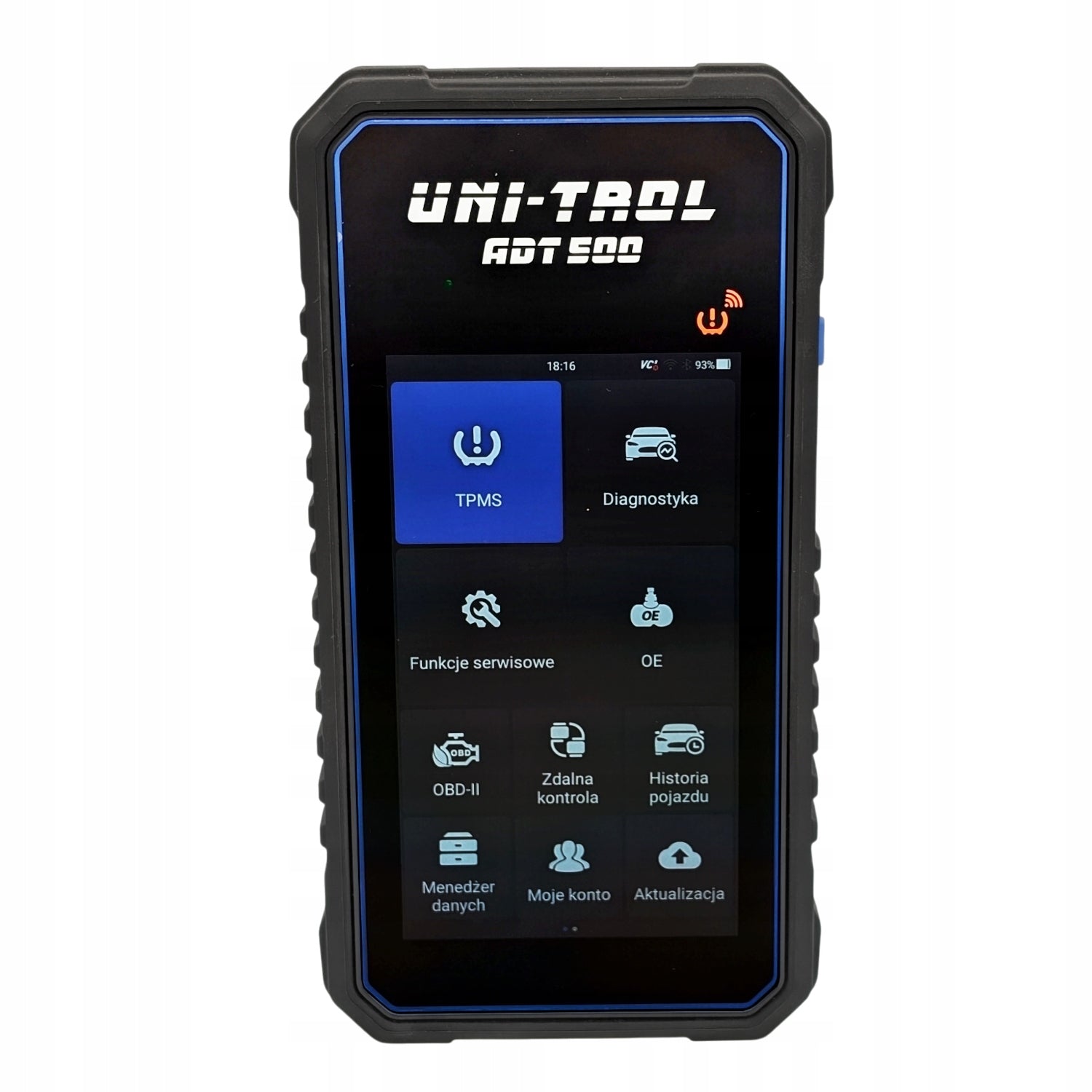 Tester Programmer TPMS Uni-Trol ADT 500 Language PL WiFi Lifetime Update Manufacturer code TP-ADT500