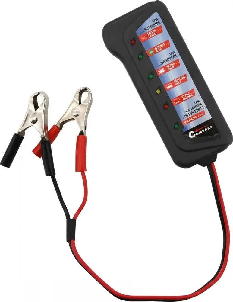 Tester autobaterie a alternátoru, 12V