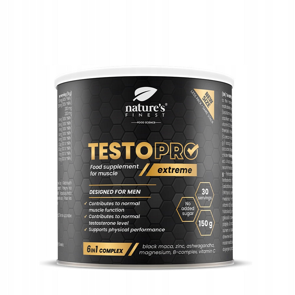 TestoPRO - Booster Testosteronu i Libido - Cynk, Maca, B2 B6 B12 - 150 g