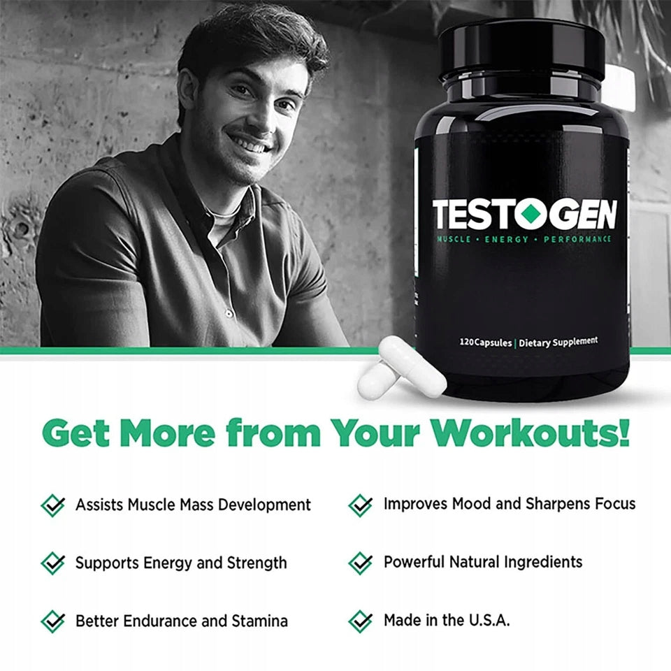 Testogen Testo – Improves mood, promotes muscle growth, increases endurance Packaging status original