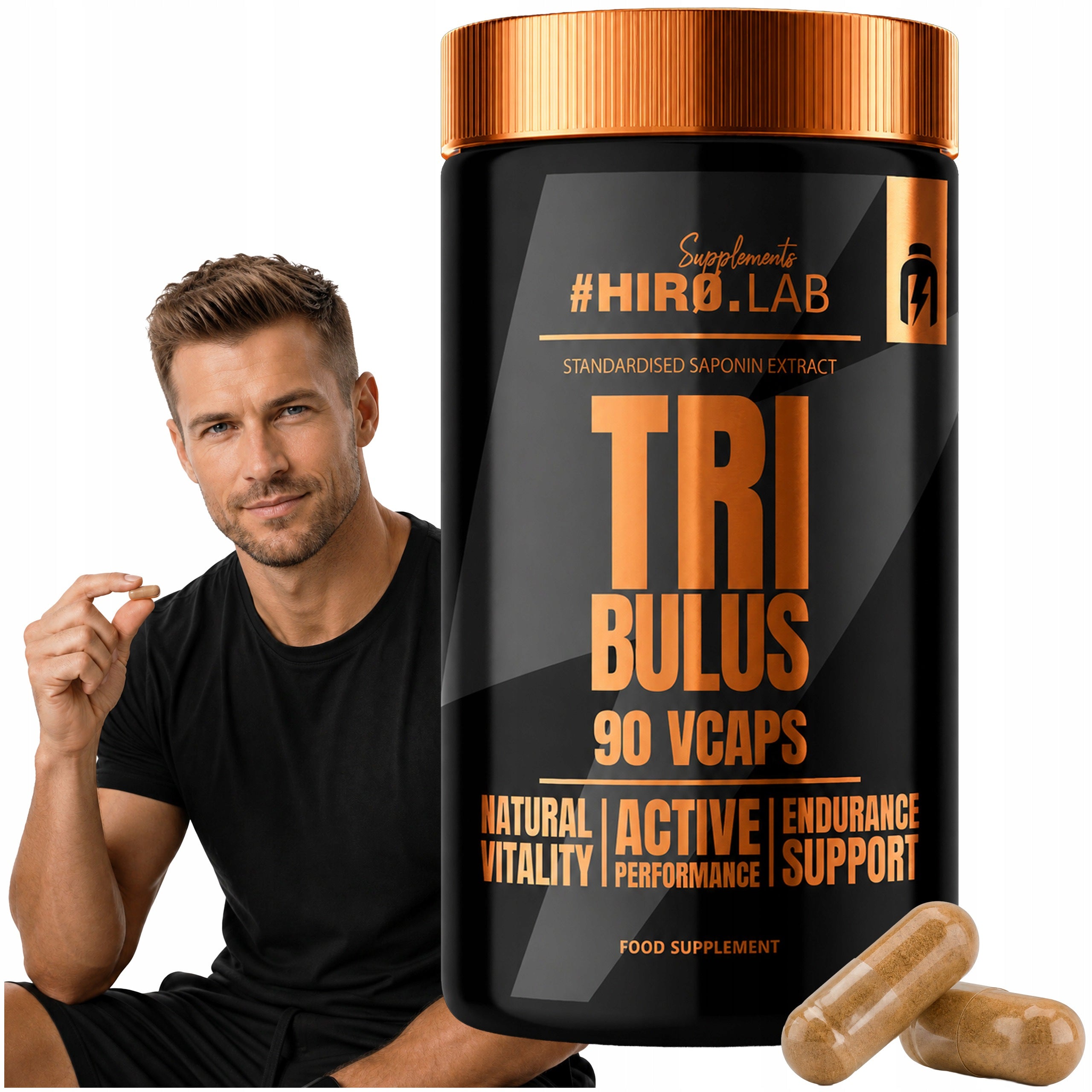 Testosterone Booster for Libido Potentia Tribulus 90caps Budzyganek Hiro.Lab