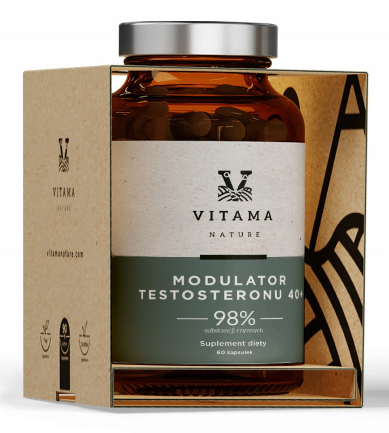Testosterone Modulator Vitama Nature Mac Booster Ashwaganda Fenugreek Expiration date at least six months from the date of purchase