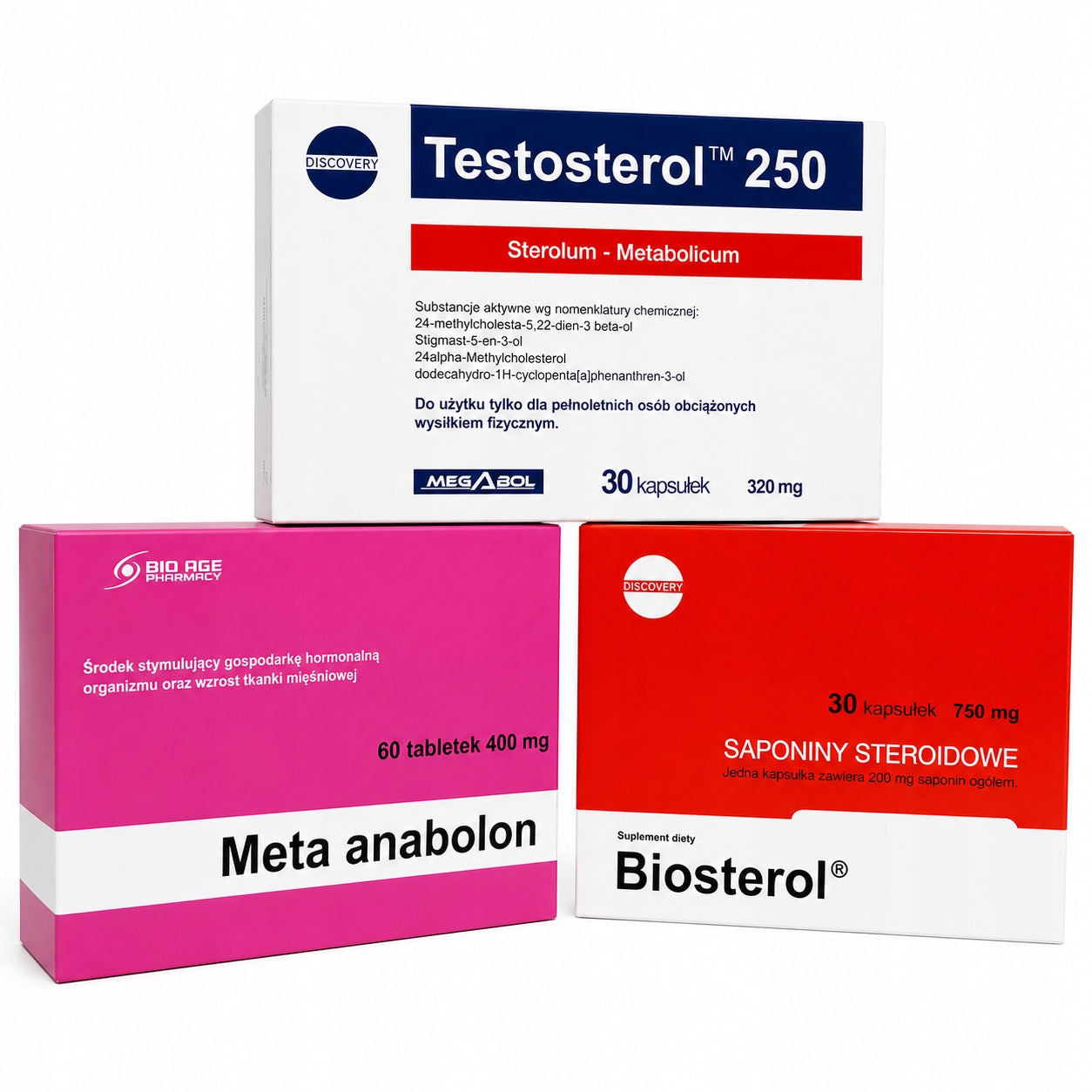 Testosterone Sterol Fenugreek Strong Mega Set Muscle Mass Muscle Strength Packaging status original