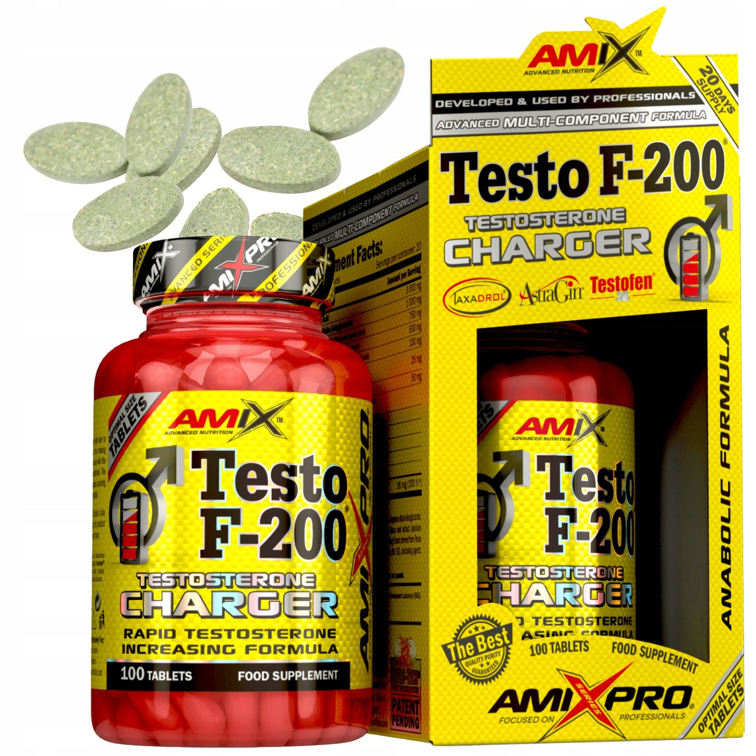 Testosterone Tablets Testo F-200 natural booster libido fenugreek daa Packaging status original