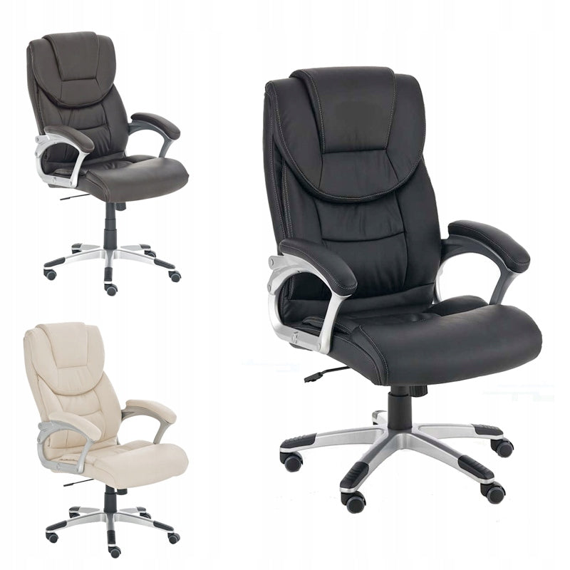 Texas Black Eco-leather Office Chair, Adjustable Height Brand CLP