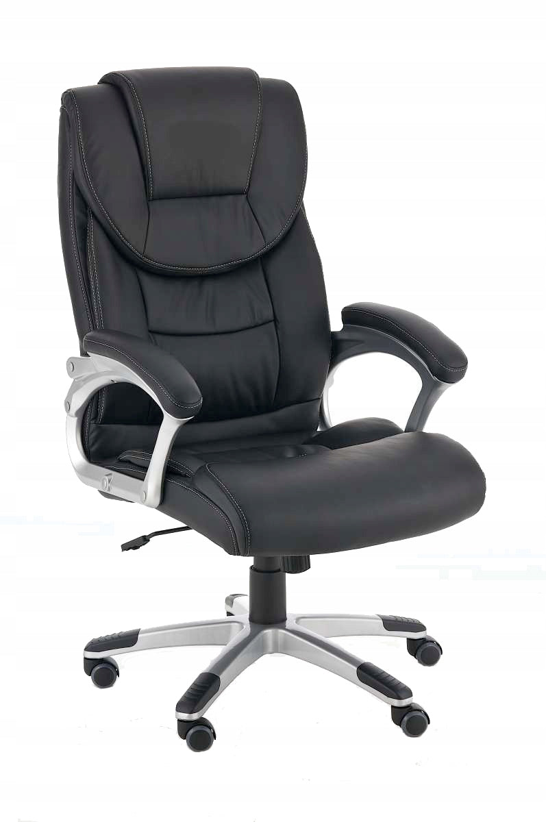Texas Black Eco-leather Office Chair, Adjustable Height