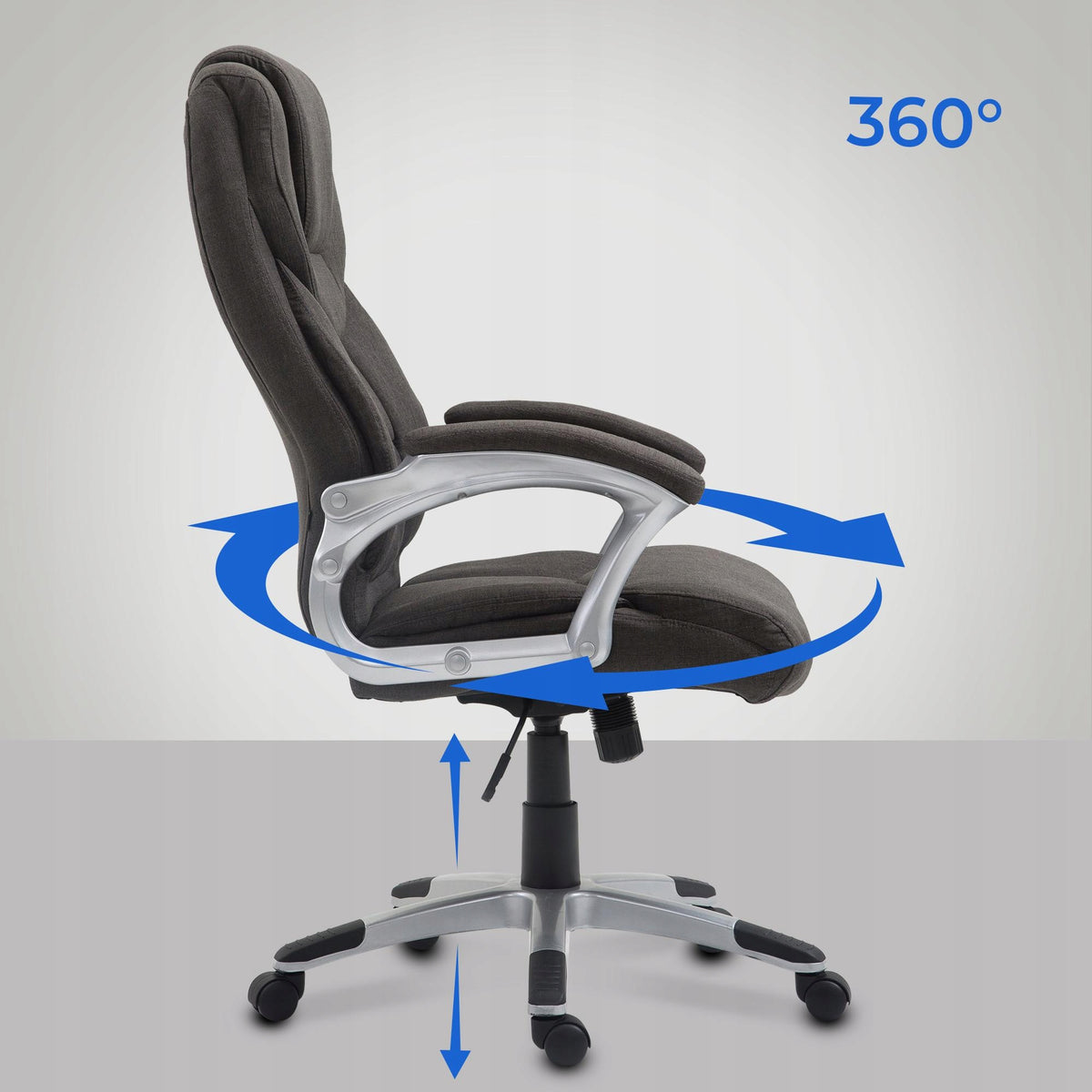 Texas V2 office chair fabric, dark grey Manufacturer code C1005255