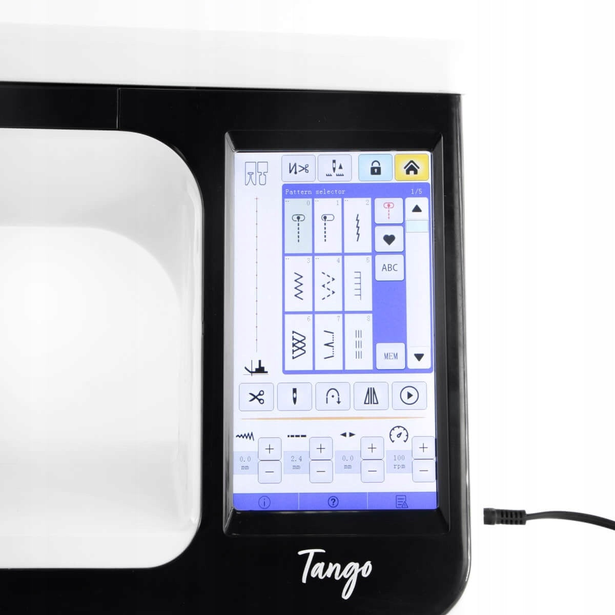 Texi Tango Home Sewing Machine with Touch Screen Dominant color white