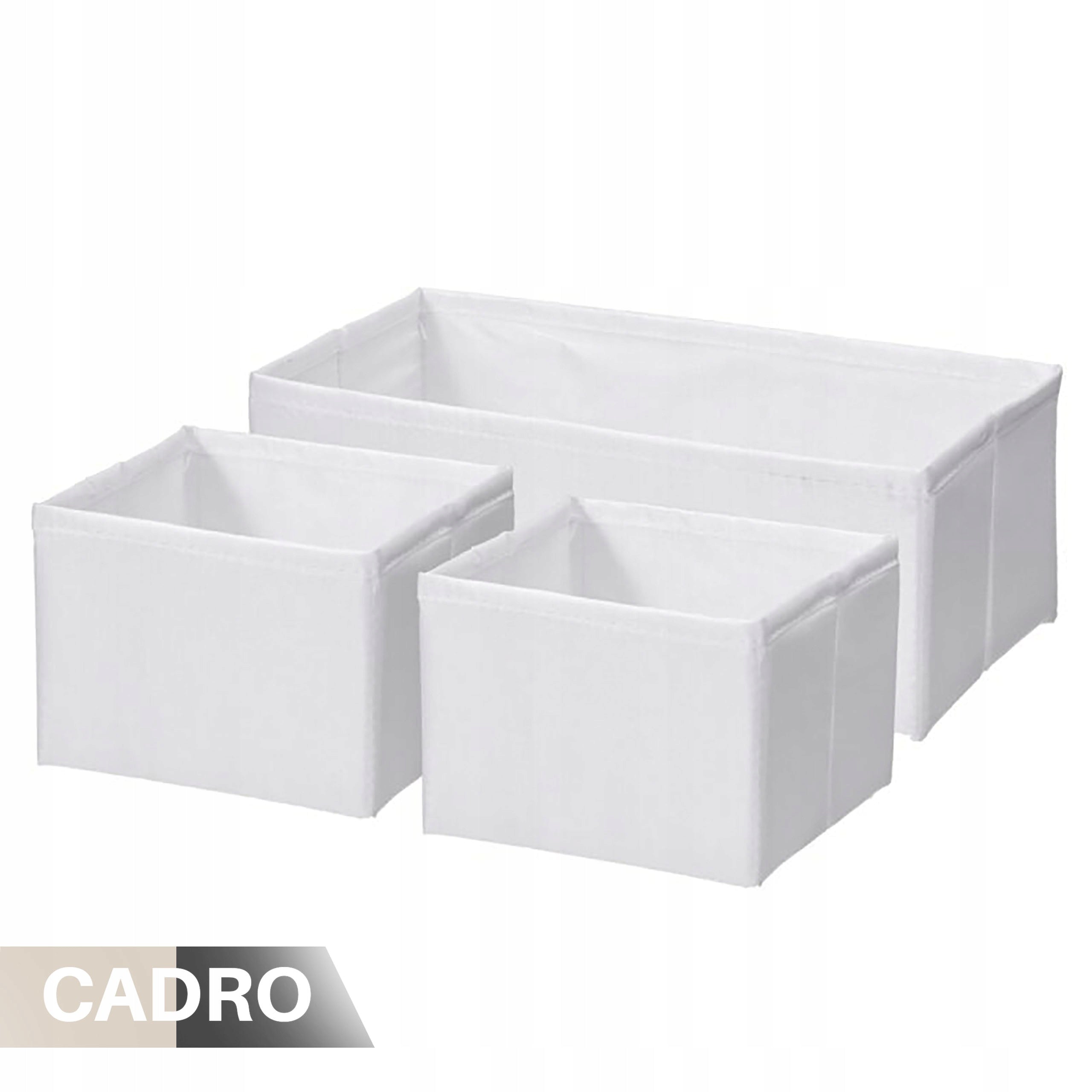 Textile Storage Box Drawer Cabinet Organizer Set of 3pcs Manufacturer code Pudełko tekstylne do szafy szuflady 3 sztuk