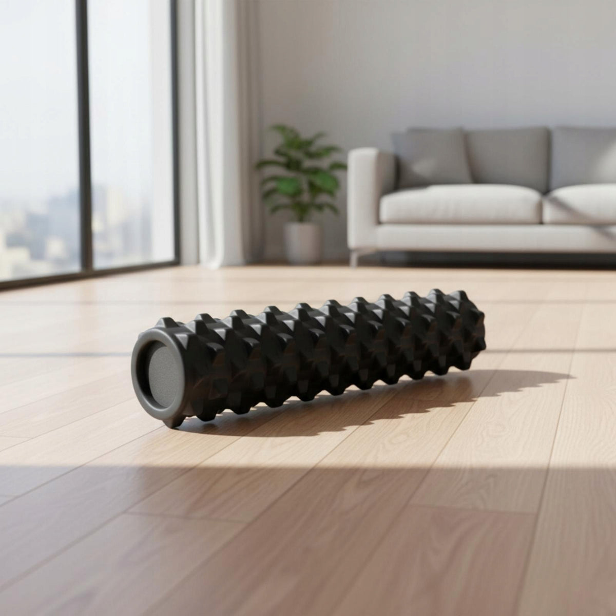 Textured Foam Roller Myofascial Release Textured Foam Roller Firm Black Packaging status original