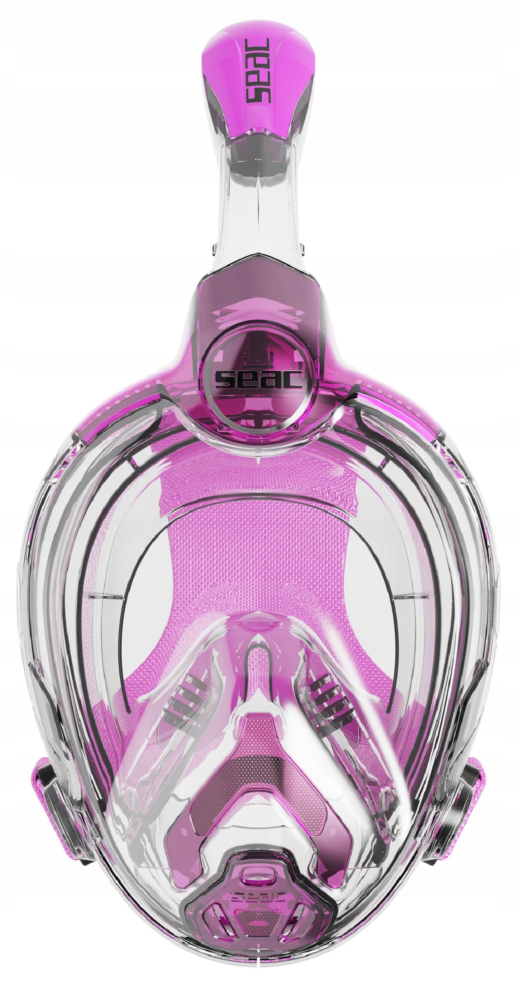 The Seac Libera mask is safe for 6 years and DOES NOT FOOT! Color pink
