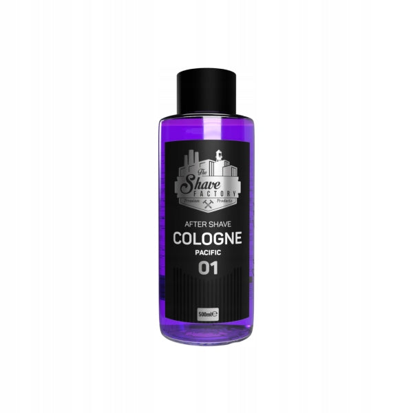 The Shave Factory Aftershave 500ml 01 Pacific Glass Bottle