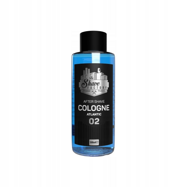 The Shave Factory Aftershave 500ml 02 Atlantic Glass Bottle
