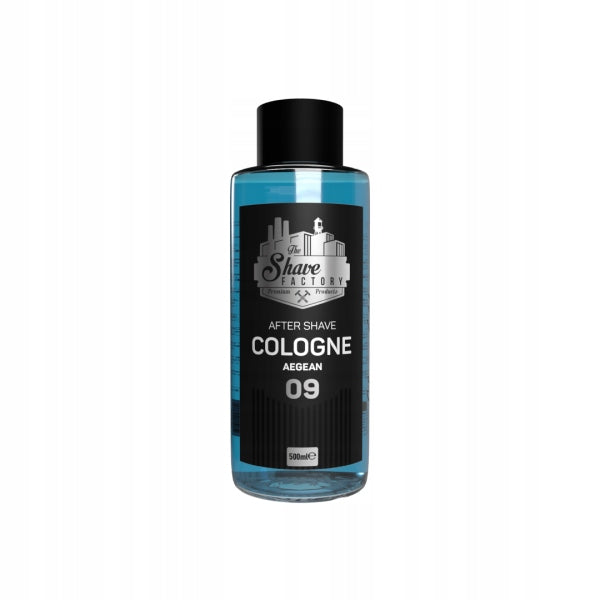The Shave Factory Aftershave 500ml 09 Aegean Glass Bottle
