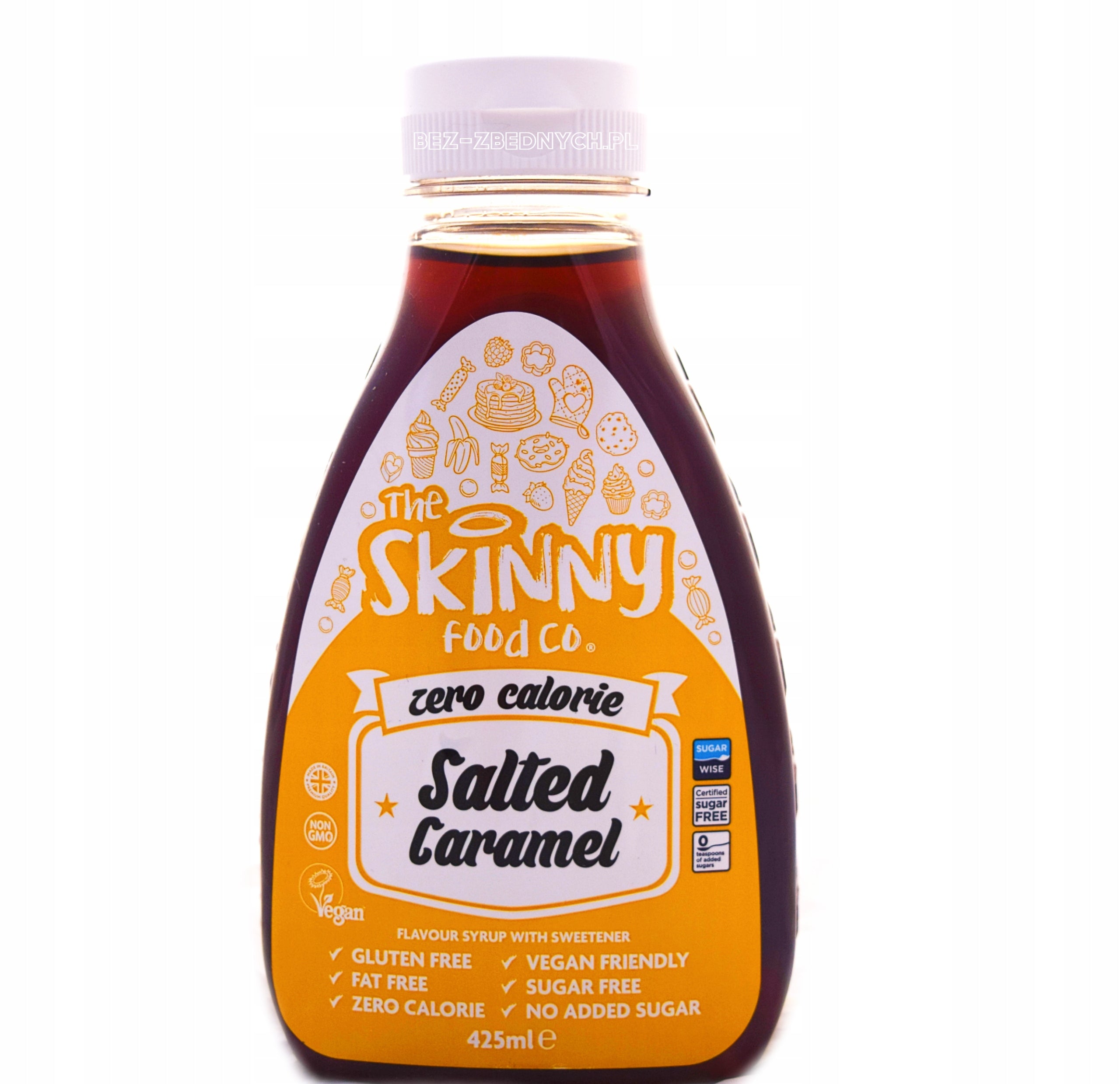 The Skinny Food Co Zero Calorie Syrup 425ml VEGAN LOW KCAL SALTED CARAMEL