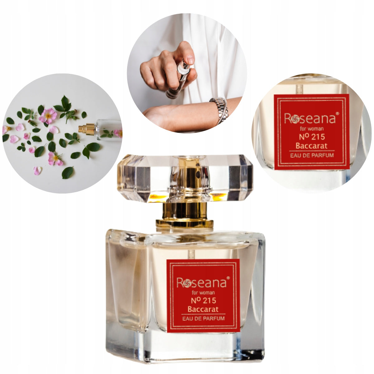 The most beautiful French perfume Roseana 215- Ruby Baccarat 30 ml Brand Roseana