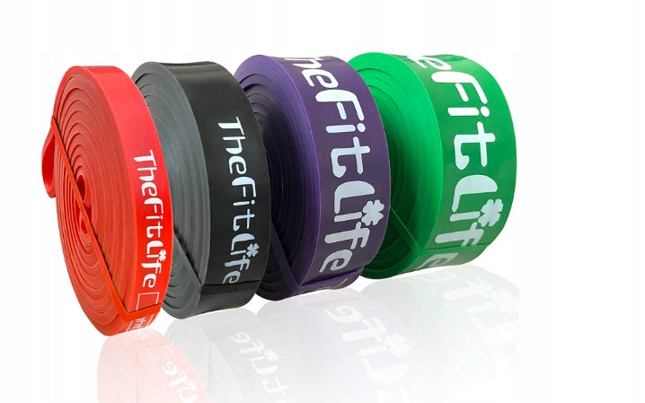 TheFitLife Rubber Power Band Resistance for Exercise 4pcs