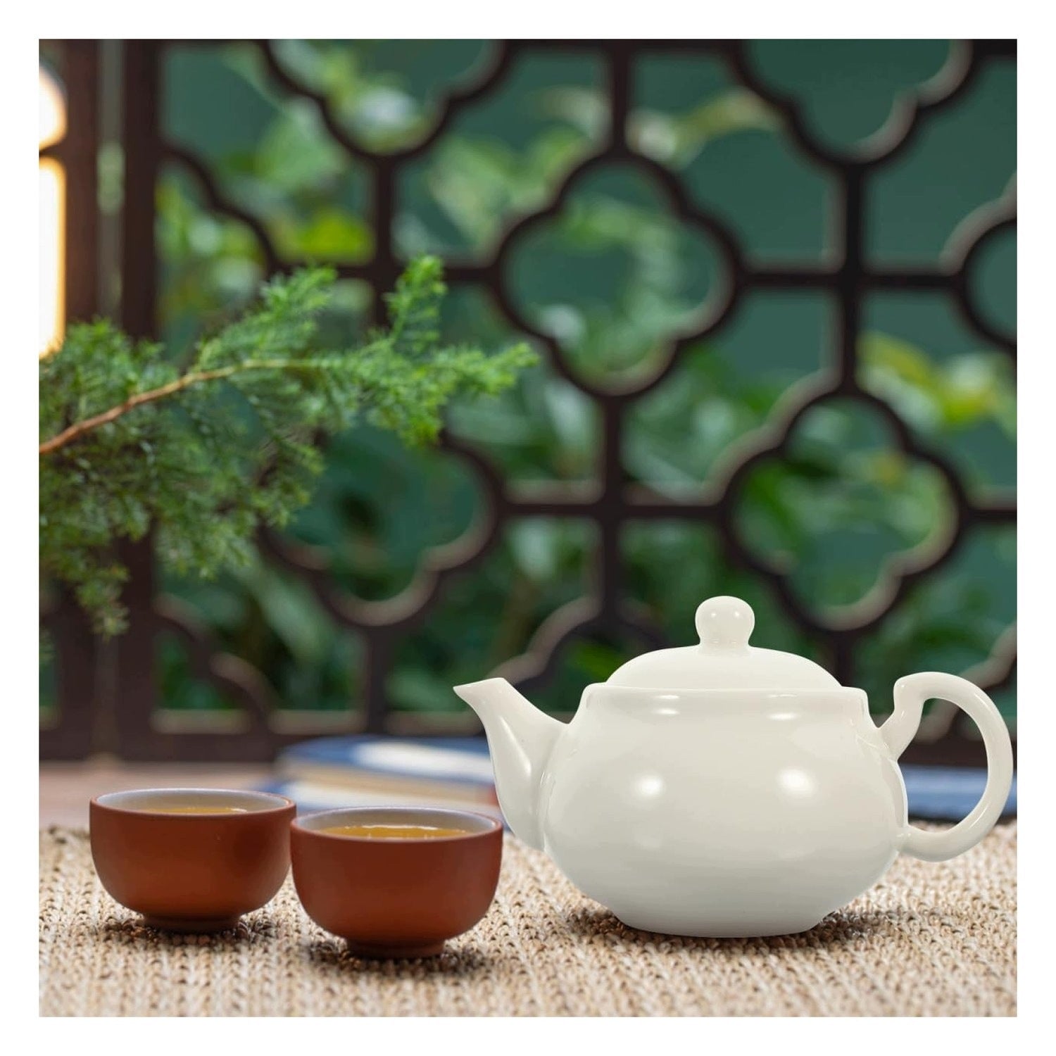 Theepot - Ceramics with Infuser - 13x8,5x7 cm - Porcelain Brand no brand